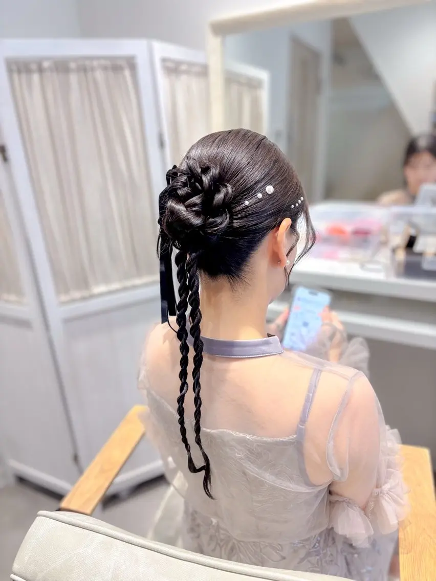 セミロング ヘアセット ⭐︎moe 【ヘアセット🧸】のヘアスタイル
