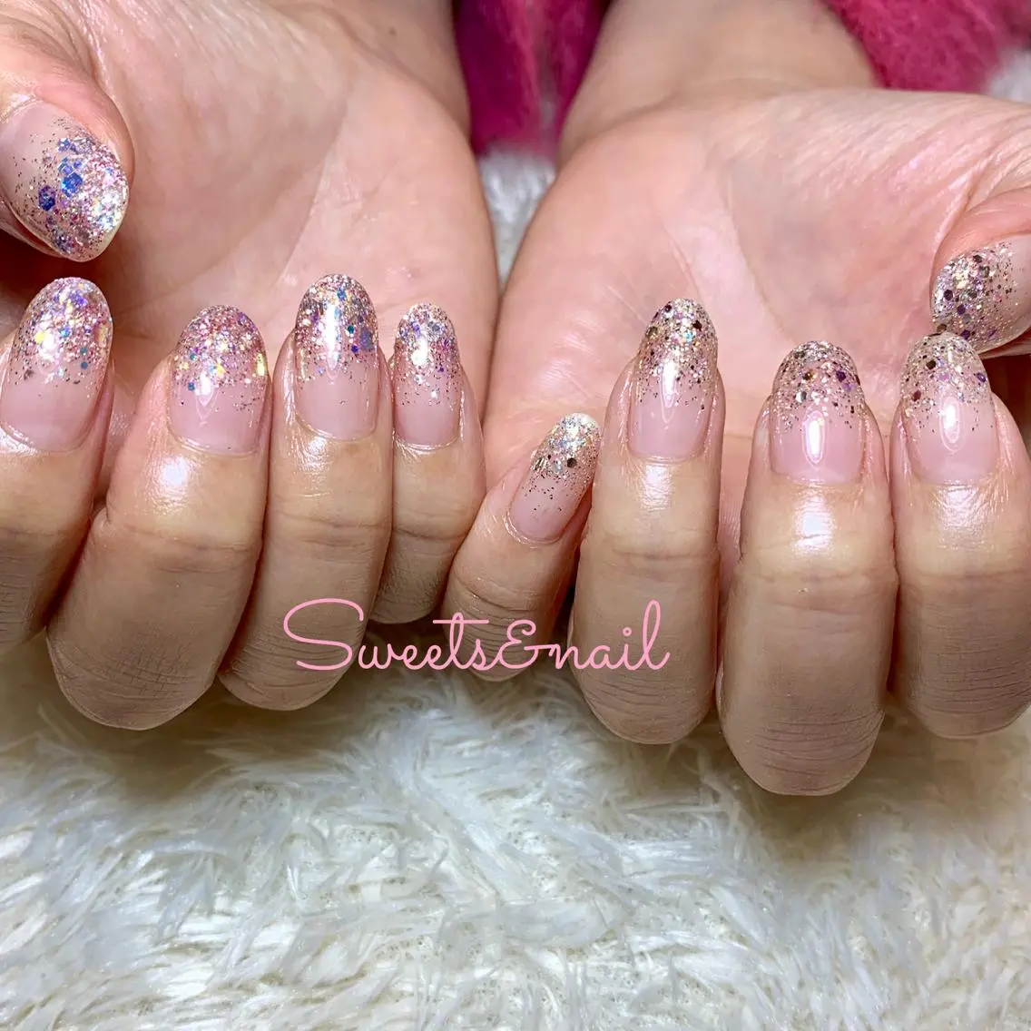 ネイル キラキラネイル ラメ(グリッター) Sweets& nail みなこのネイルデザイン