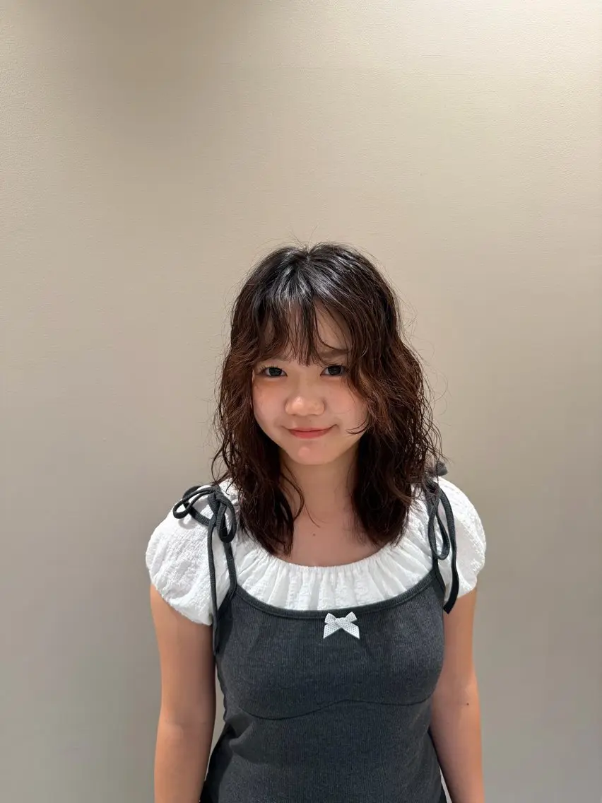 ミディアム パーマ イマイ ナゴミのヘアスタイル