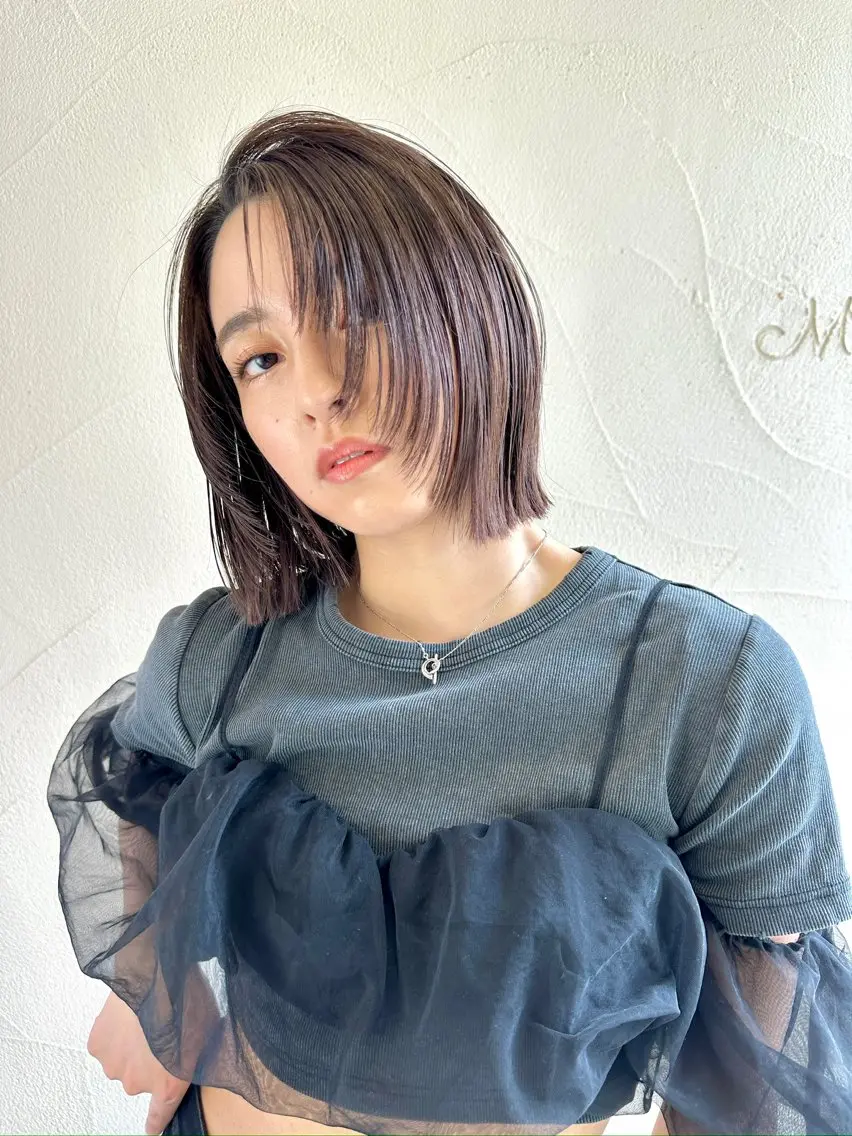 ミディアム カラー 韓国風ヘア レイヤーカット カット ヘアセット 💎韓国風レイヤー /ボブ💎Namiのヘアスタイル