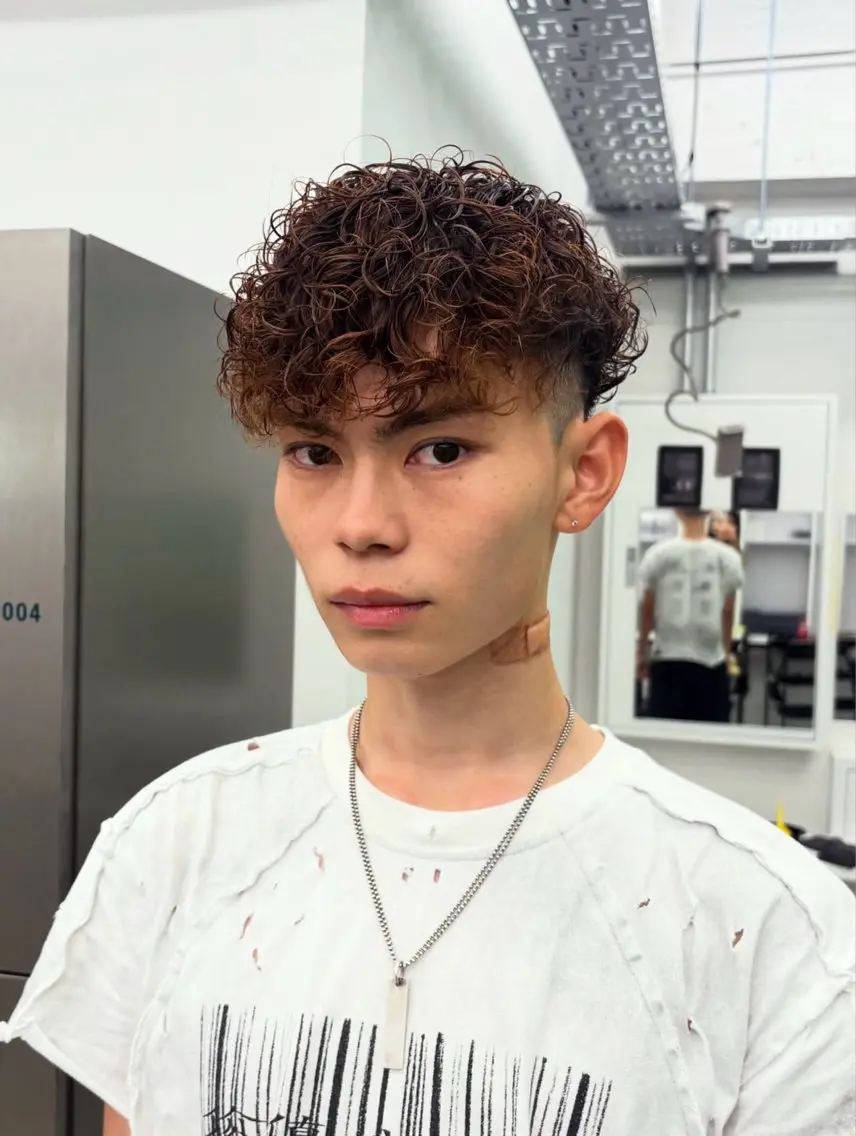 パーマ メンズ メンズパーマ スペインカール 栄/メンズ美容師 ユキのヘアスタイル