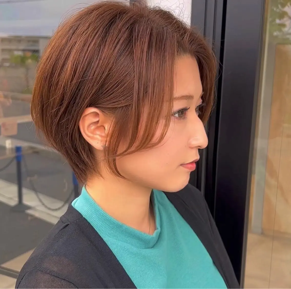 ショート ショートボブ ハンサムショート 丸みショート ボブ ショートヘア カット ヘアカラー パーマ EARTH八潮 樋口のヘアスタイル