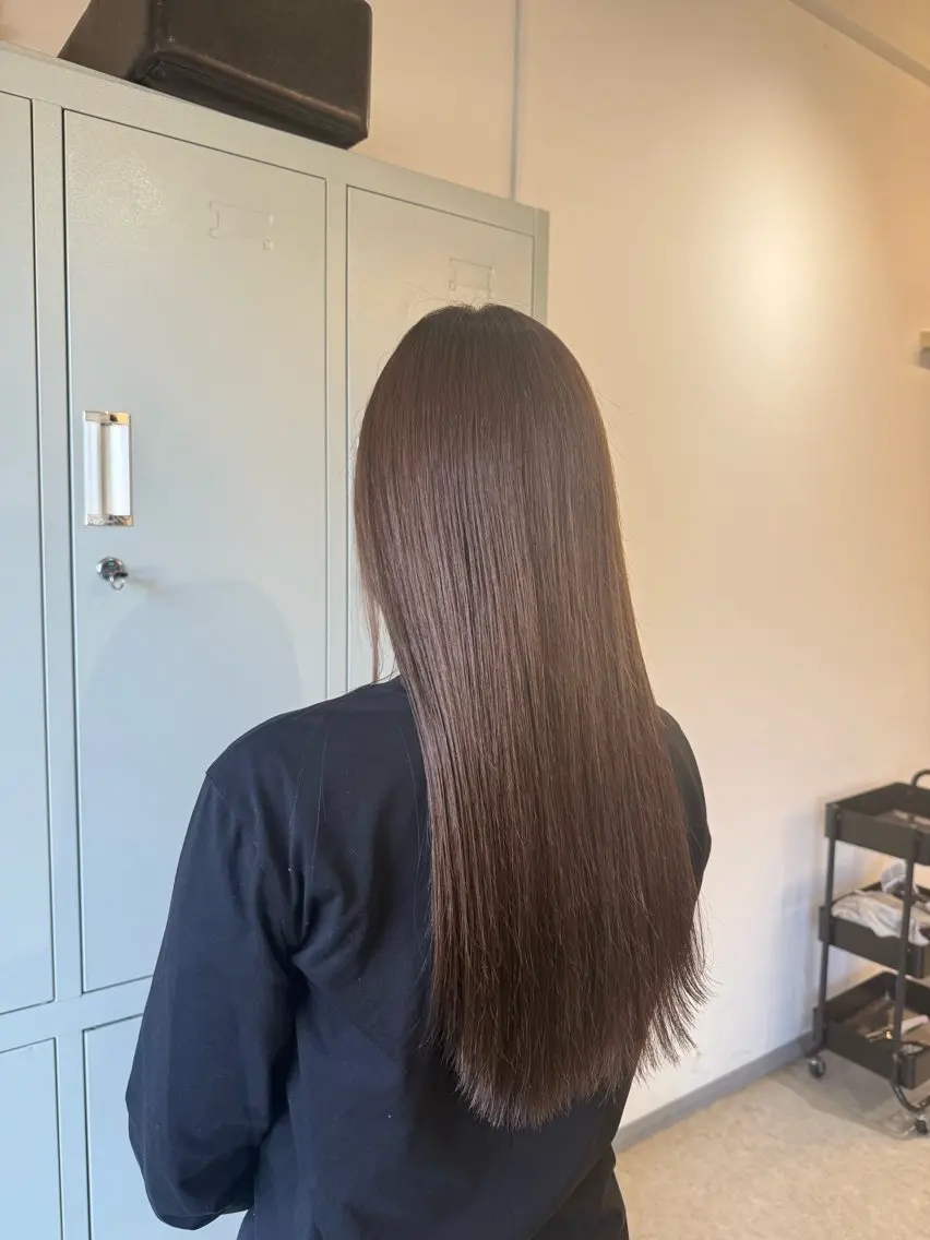 セミロング カット ヘアカラー トリートメント 透明感カラー🫧 🍒久留米美容室のヘアスタイル