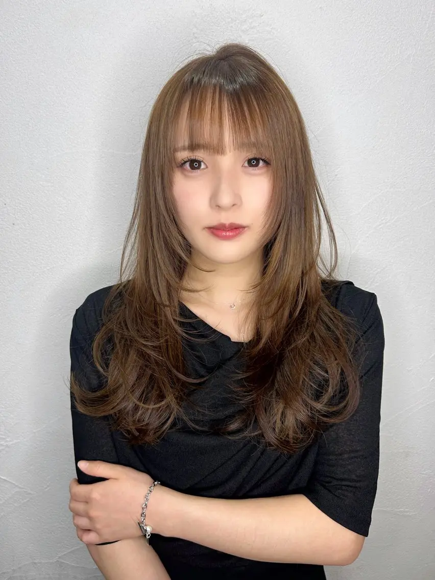 ロング カット ヘアカラー トリートメント 剣持友希/ifh iizuka/高崎のヘアスタイル