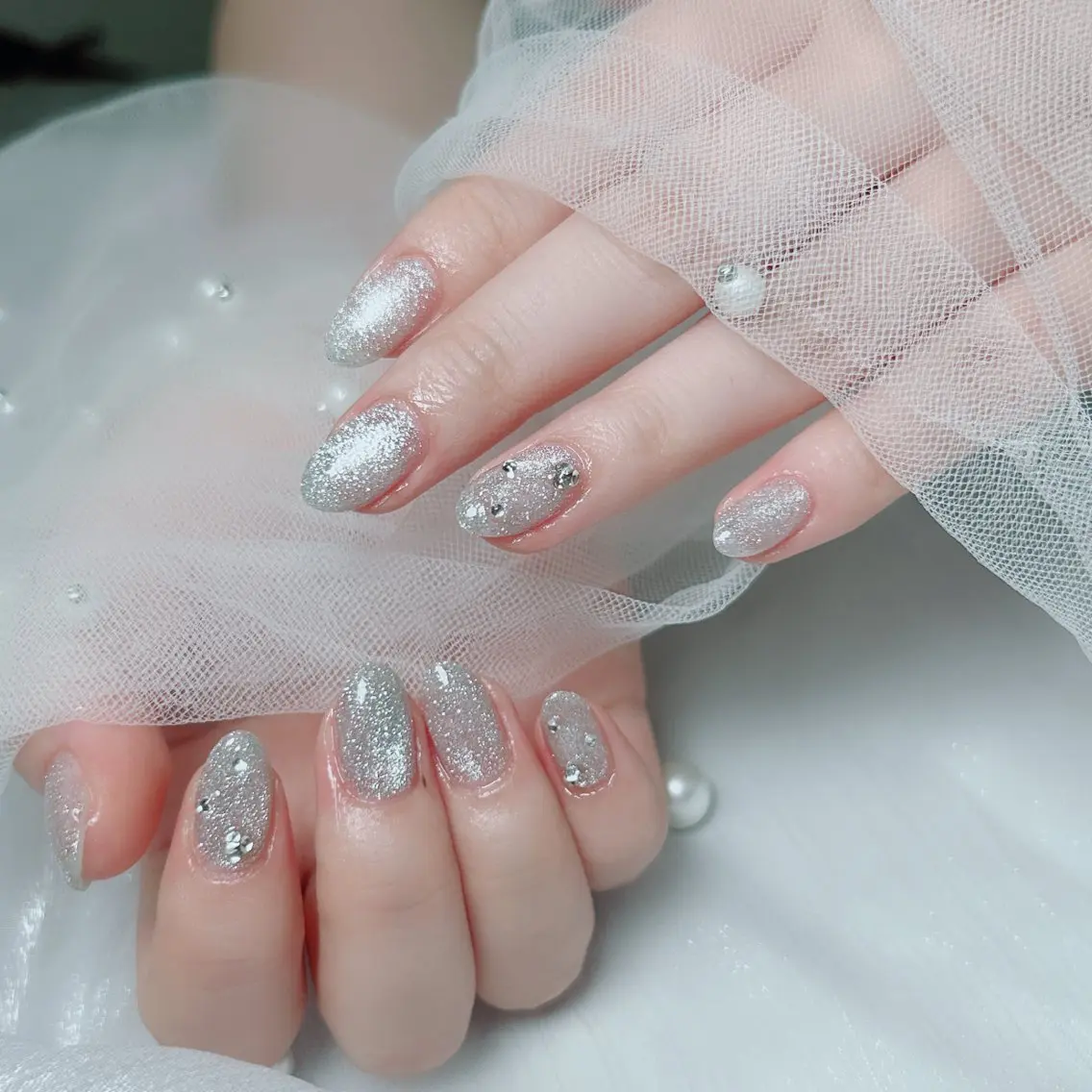 ネイル ジェルネイル マグネットネイル ニュアンスネイル 春ネイル ハンドネイル Cute Tips nailのネイルデザイン