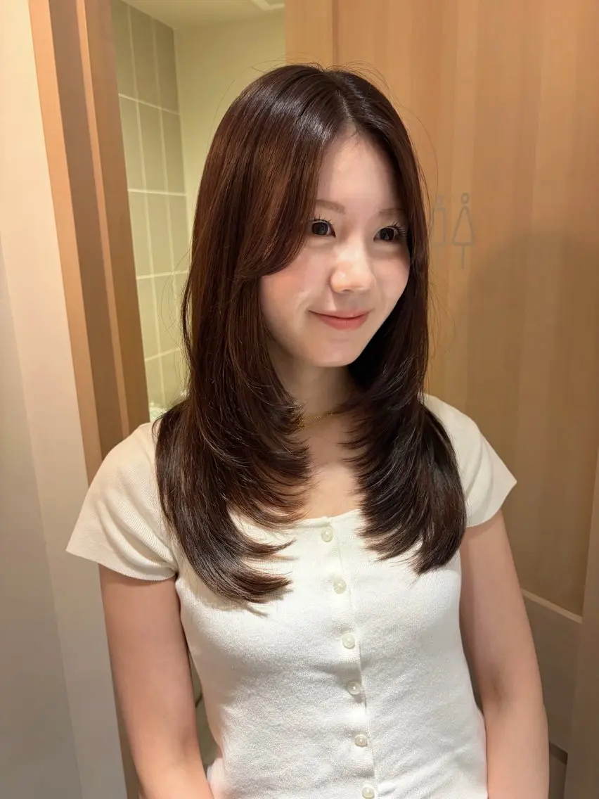 ミディアム カラー -みつま はるな-のヘアスタイル
