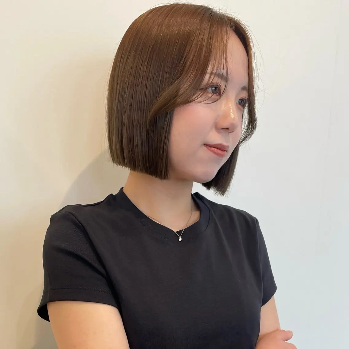 ショート カラー カット ヘアカラー トリートメント ボブ/顔周りカット/ 艶感カラー/渡邊玲奈のヘアスタイル
