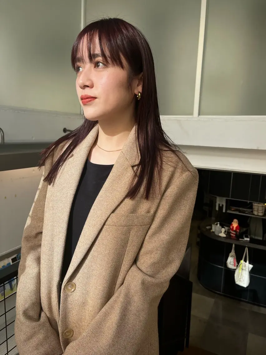 セミロング カラー カット ヘアカラー eri kinjoのヘアスタイル
