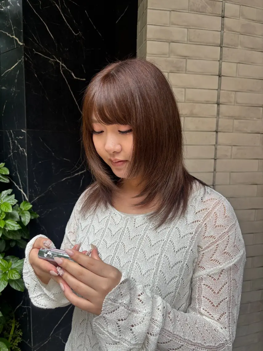 ミディアム カラー 🍒透明感×艶カラー 🍒こなんのヘアスタイル