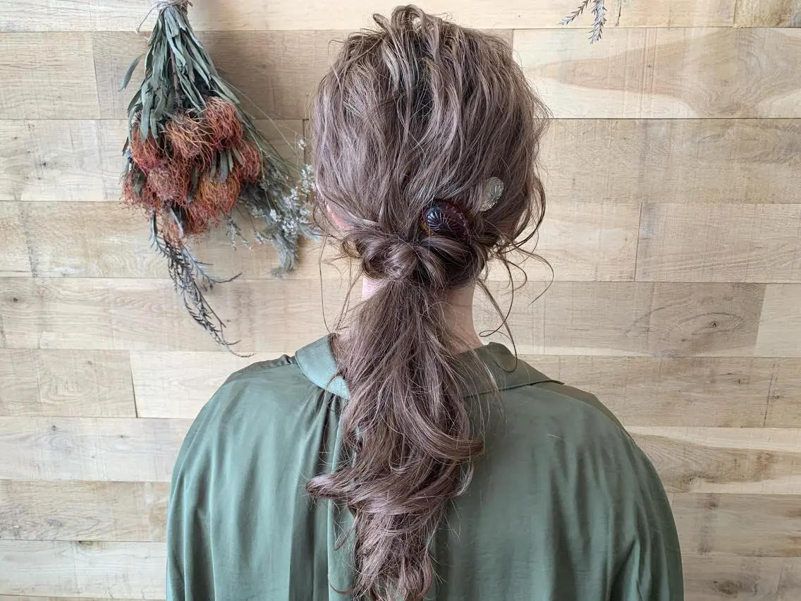 ロング カラー ヘアアレンジ ベージュカラー ミルクティーベージュ 🌼 アユカのヘアスタイル