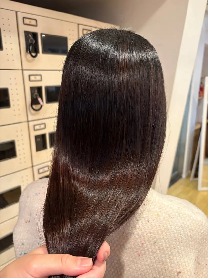 セミロング パーマ 縮毛矯正 庄内/髪質改善 ハナキ モエのヘアスタイル