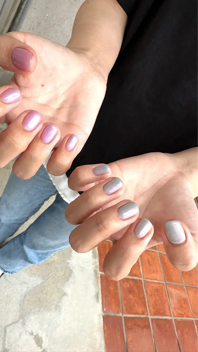 ネイル オーロラネイル クリアネイル シンプルネイル ハンドネイル nail campのネイルデザイン