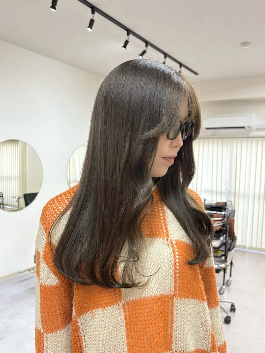 【リピート人気No.1🐏】カット+髪質改善ケアカラー+TR+超音波アイロン付の写真