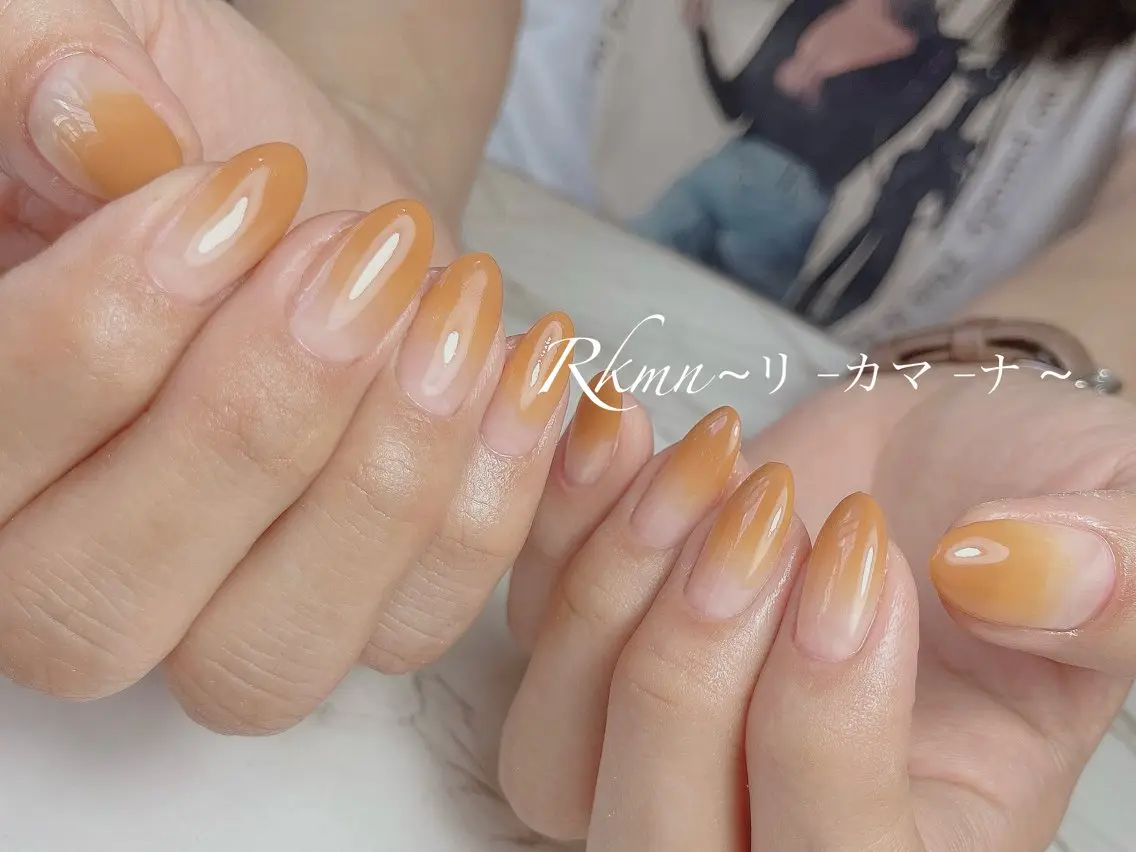 ネイル アートネイル グラデーション 持ち込み スカルプネイル ハンドネイル フットネイル ハンドケア Rkmn ~リ-カマ-ナ~のネイルデザイン