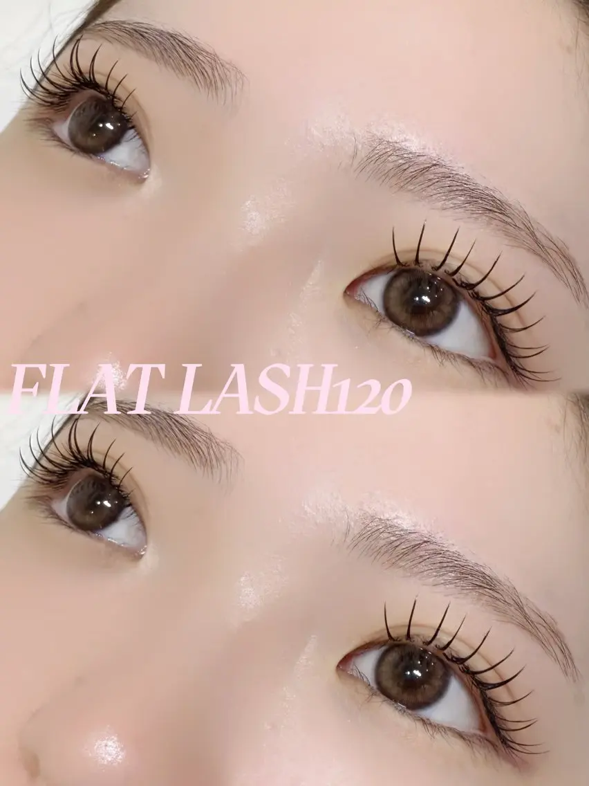 ⭐️フラットラッシュ120本🤎🌱【💎LED変更+¥1500】の写真