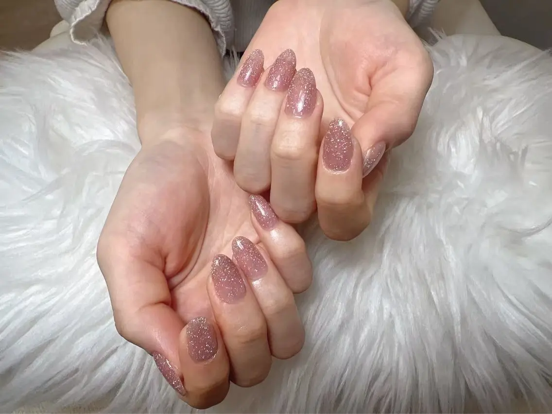ネイル キラキラネイル ピンク SUI Nail Roomのネイルデザイン