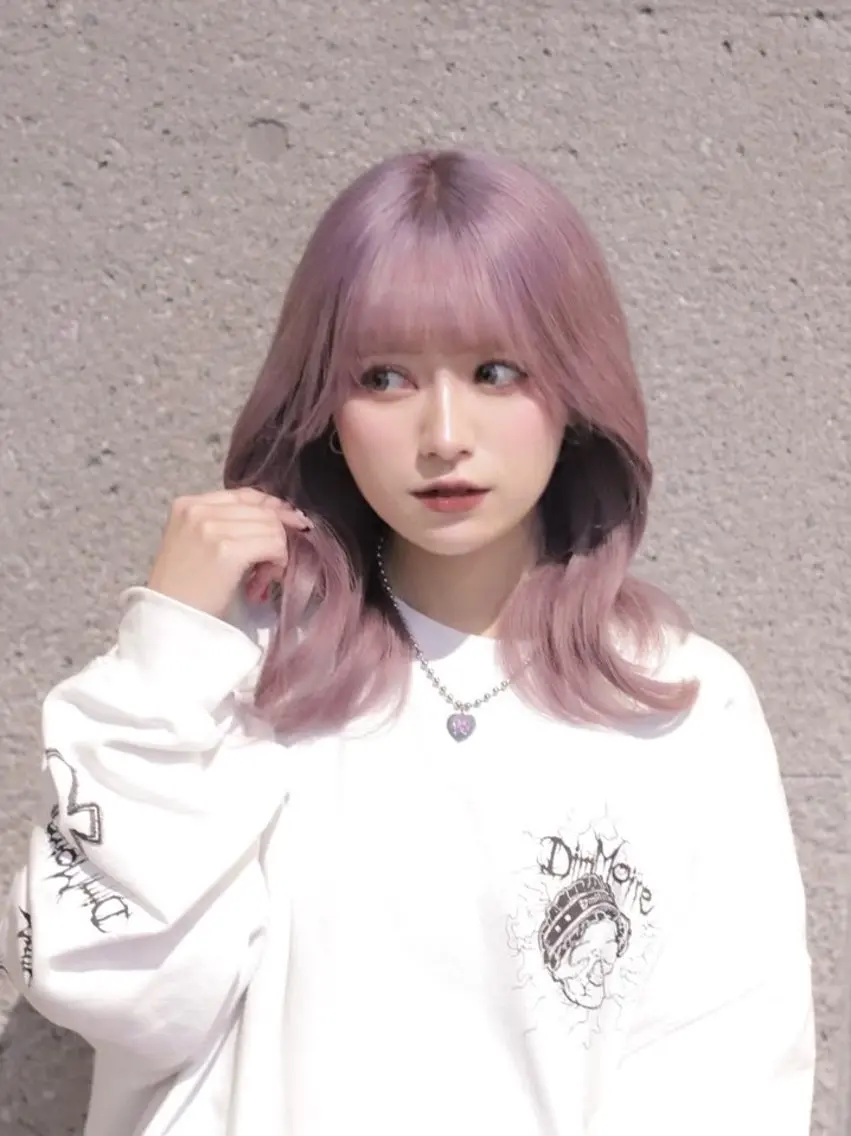 ミディアム カット ヘアカラー トリートメント 魅力引き出しヘア🐾 るくものヘアスタイル