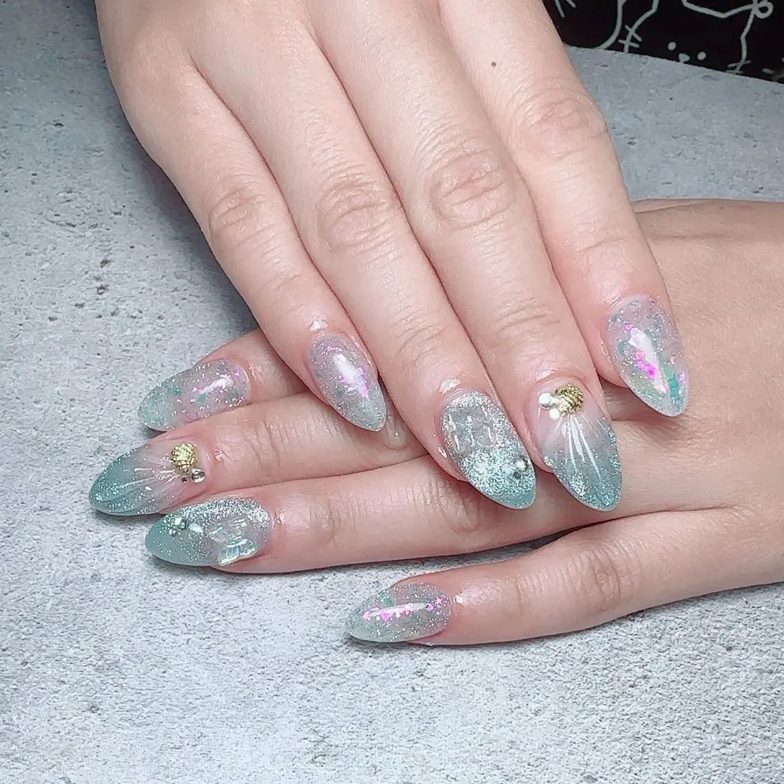 ネイル アートネイル ハート マグネットネイル 持ち込み ニュアンスネイル ハンドネイル Nailsalon Mimiy..♡のネイルデザイン