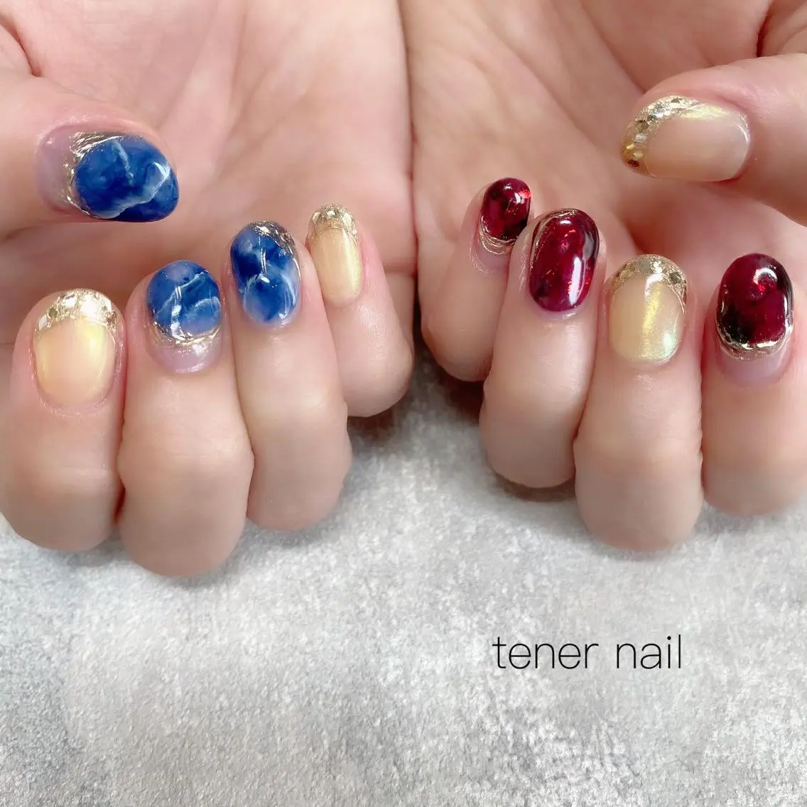 ネイル フレンチネイル ガラスフレンチ テネルネイル tener nailのネイルデザイン