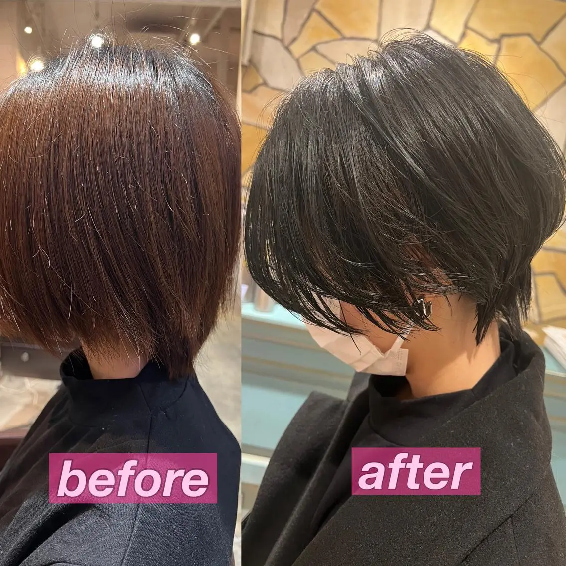ショート カラー レイヤー×艶髪特化 マネージャー安藤光司のヘアスタイル