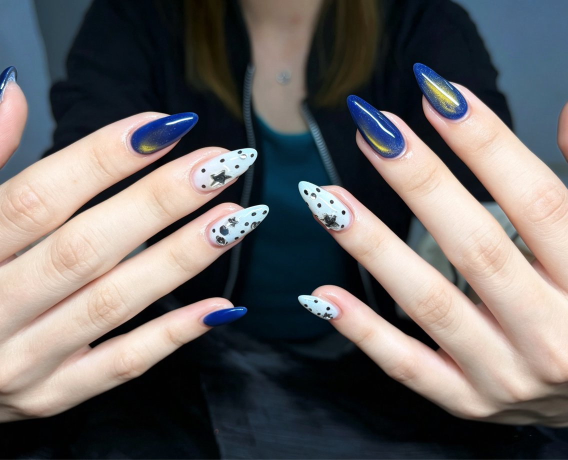 ネイル アートネイル ジェルネイル マグネットネイル Lu nailsalonのネイルデザイン