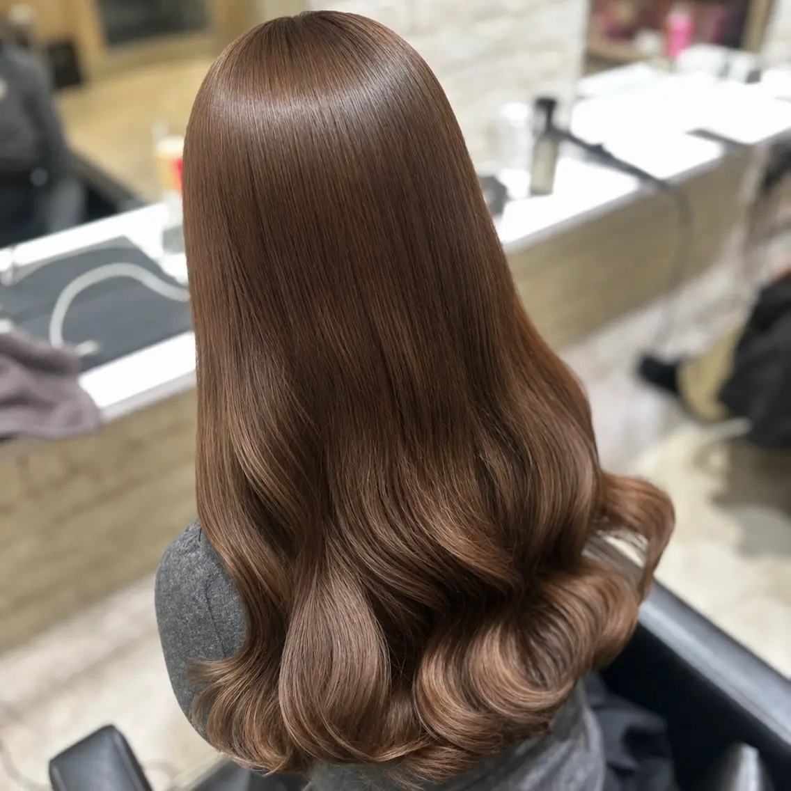 ロング カラー ヘアカラー トリートメント 🌼💛髪質改善× ケアカラー💛クルミのヘアスタイル