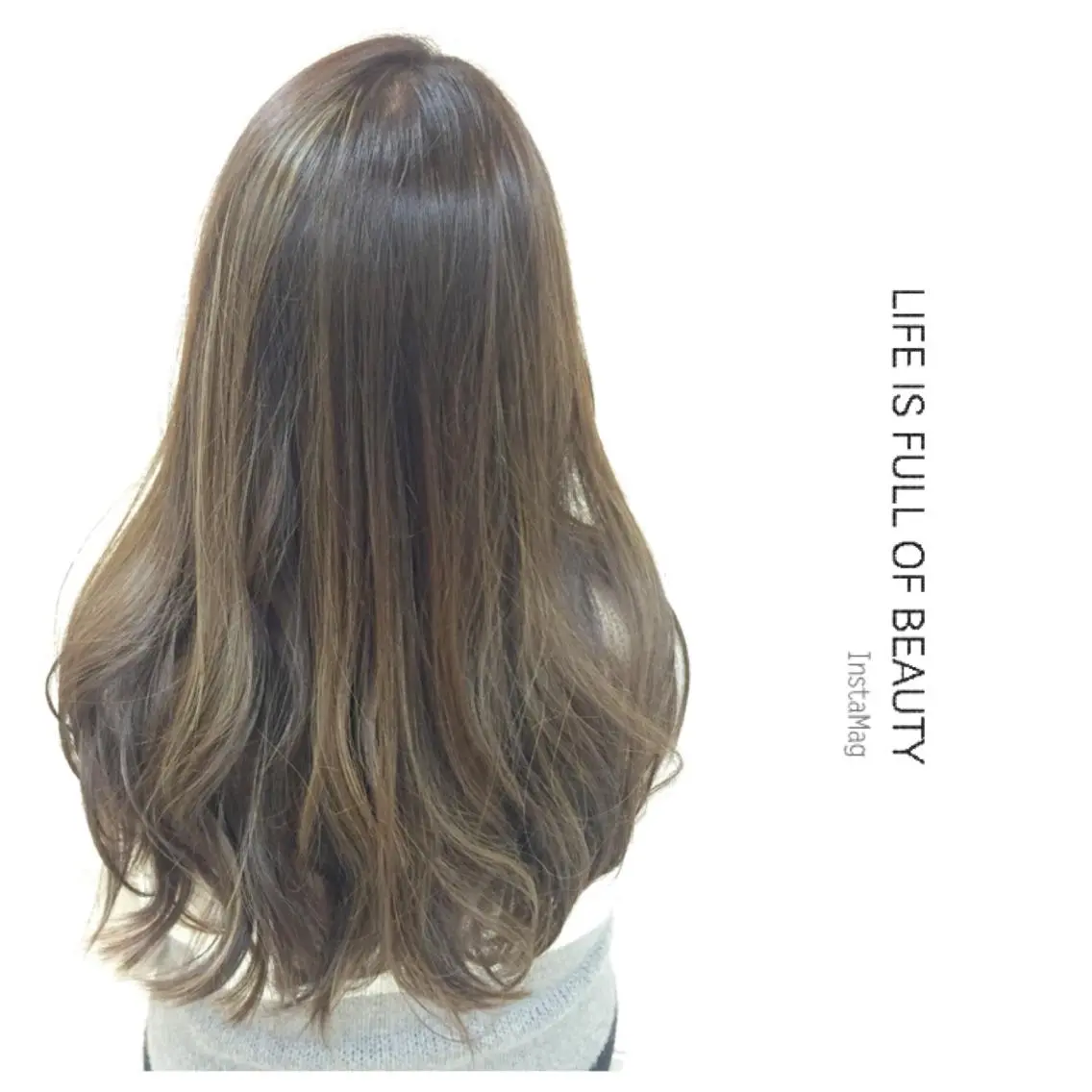 セミロング ロング カラー アッシュ ベージュカラー ハイライトカラー ハイライト Lyhair🦊🎀 AKIのヘアスタイル