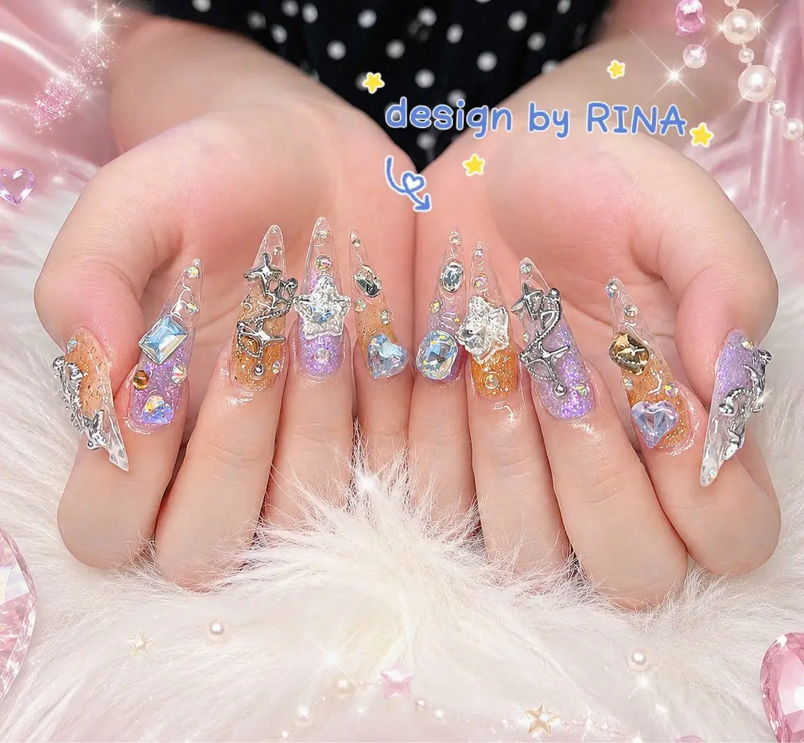 ネイル アートネイル オーロラネイル クリアネイル 長さ出し フレンチネイル ハンドネイル HOT Nail Salonのネイルデザイン