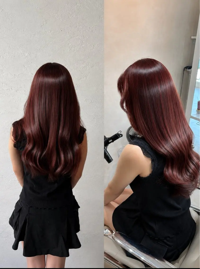 🔥高発色🔥チェリーレッドカラー🍒の写真