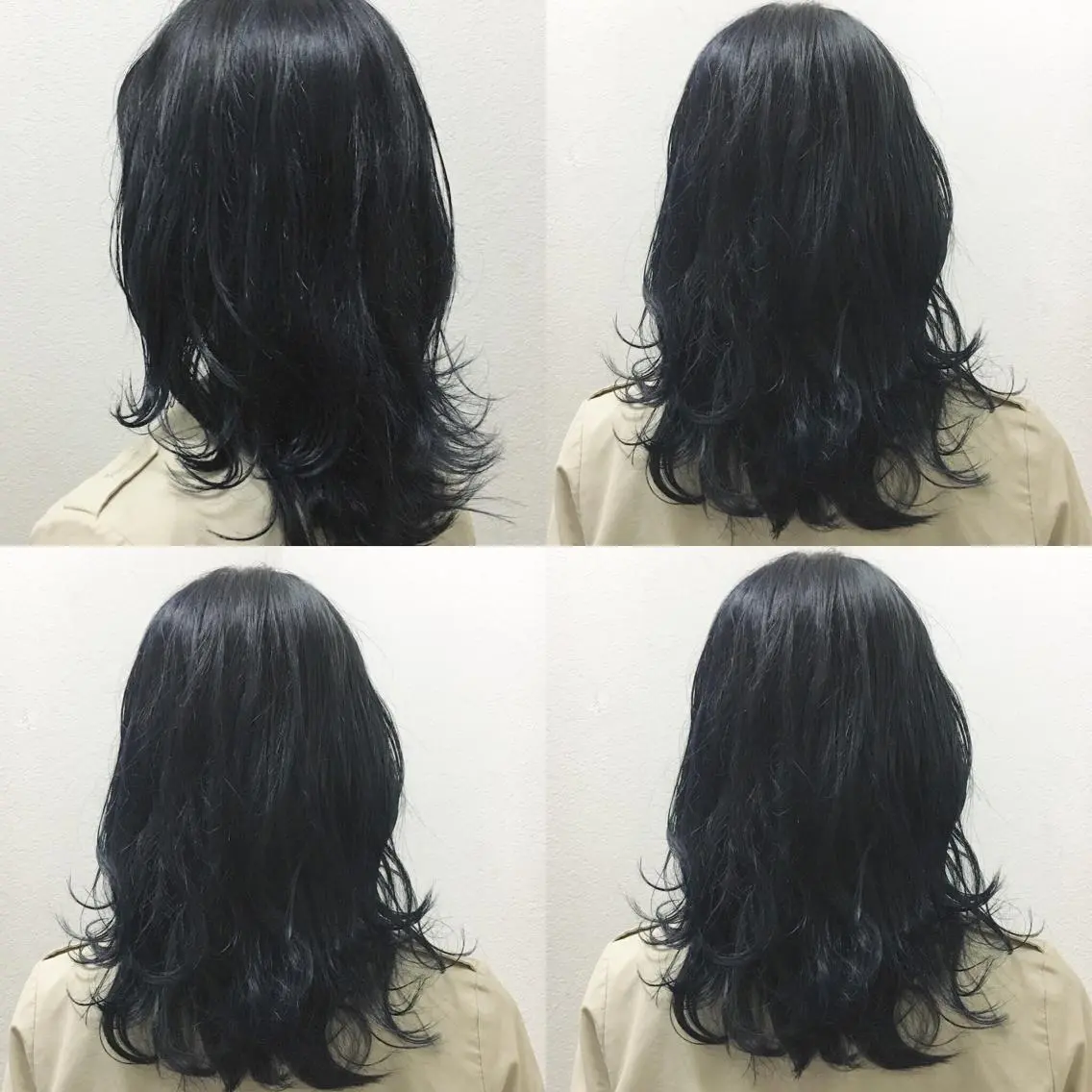 ミディアム カラー アッシュ 黒髪 ブリーチ 透明感カラー ダークグレー JILBLAN京都 ショート/ハイライトのヘアスタイル