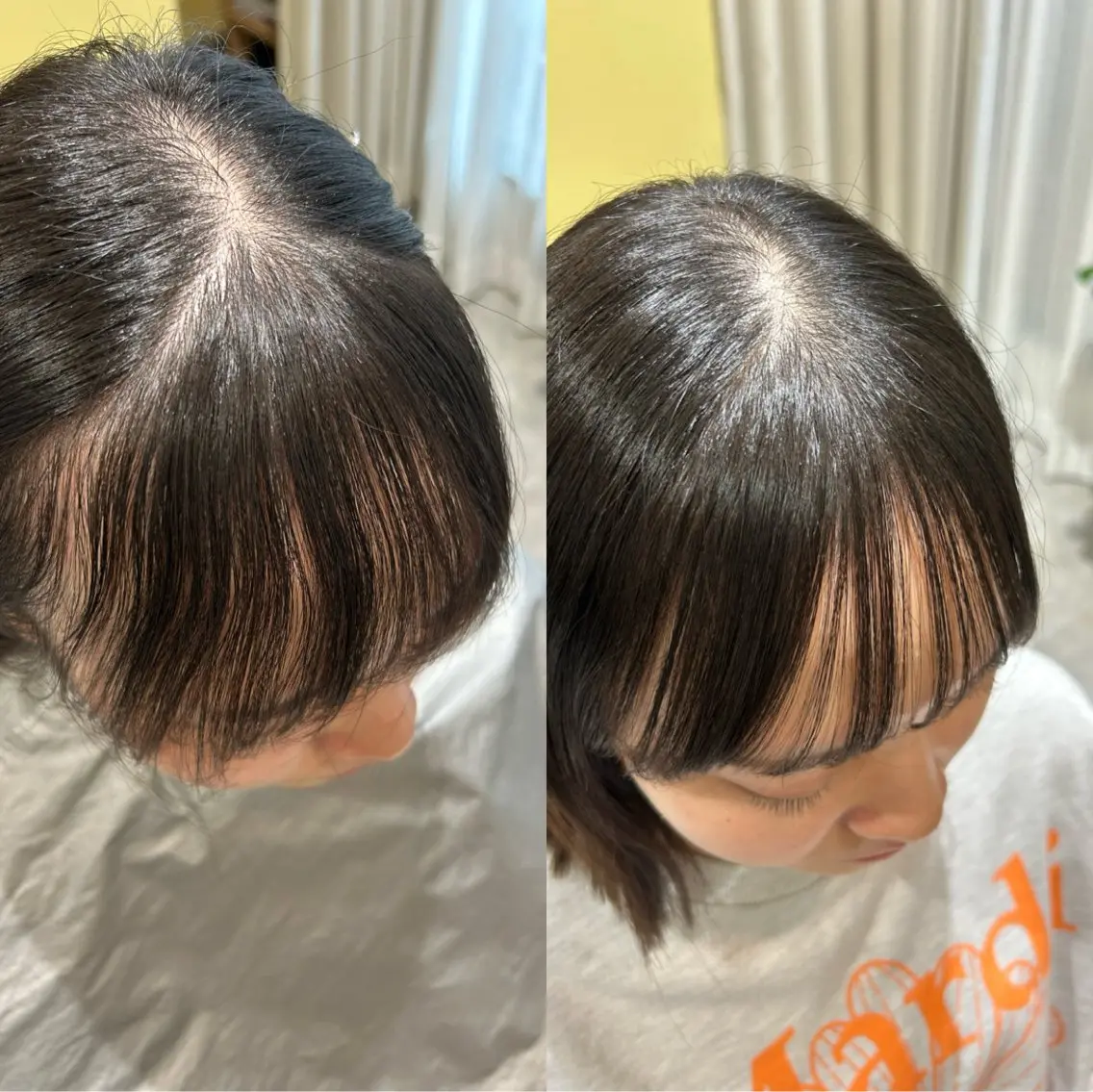セミロング パーマ カット 縮毛矯正 トリートメント hubhair レイヤー/透明感のヘアスタイル