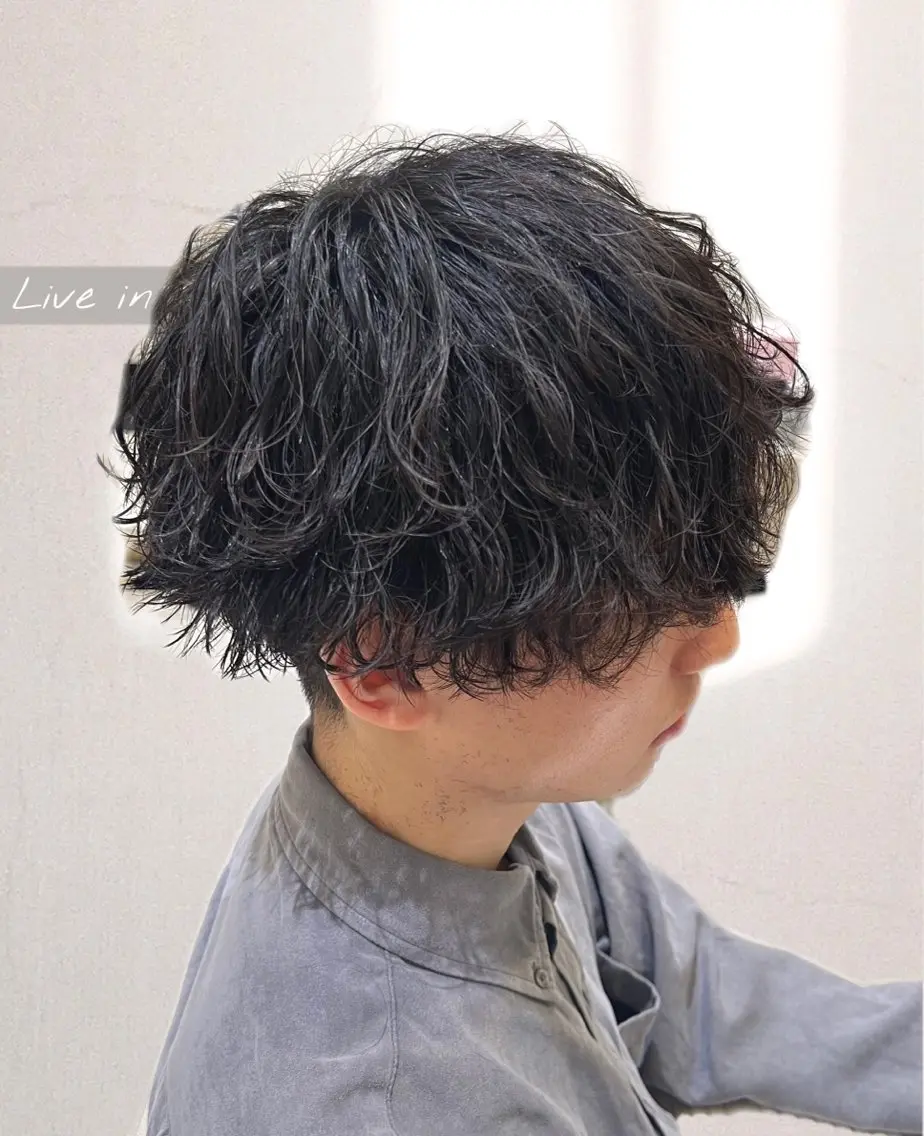 パーマ メンズ メンズパーマ 波巻きパーマ メンズパーマ 特化/京橋/栗野のヘアスタイル