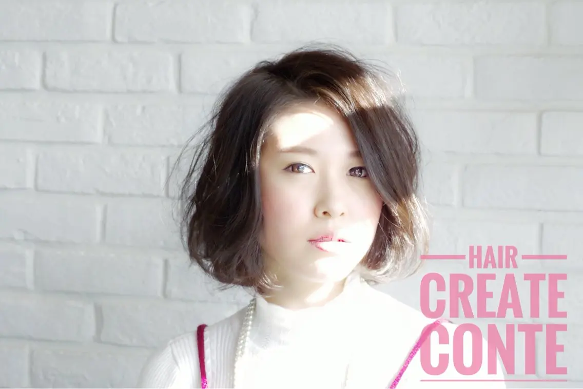 ミディアム ヘアカラー トリートメント 富岡 俊行のヘアスタイル