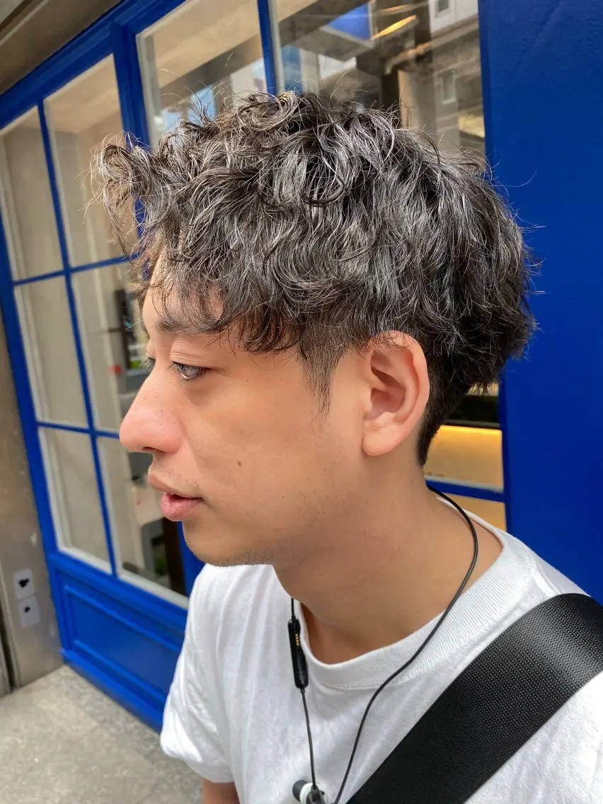 ショート パーマ メンズ カット パーマ ✨デザインカラー✨ ✂️kouki✂️のヘアスタイル