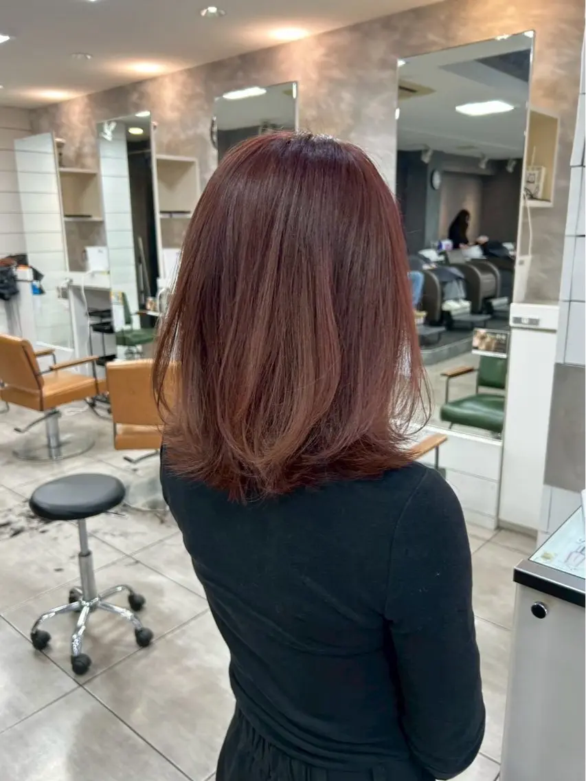 ミディアム カラー ヘアカラー 本尾 空大のヘアスタイル
