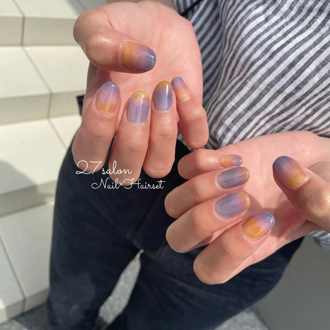 ネイル グラデーション ニュアンスネイル 27salon yuinaのネイルデザイン