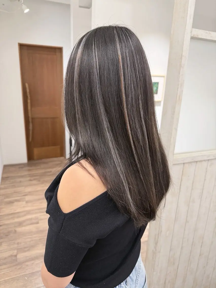 ロング カラー ヘアカラー トリートメント ハイライト⭐️上野 高広のヘアスタイル