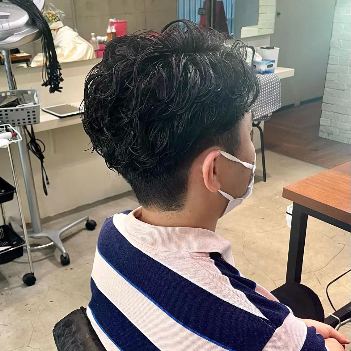 ショート パーマ メンズ 西大島美容師 渡部仁太のヘアスタイル