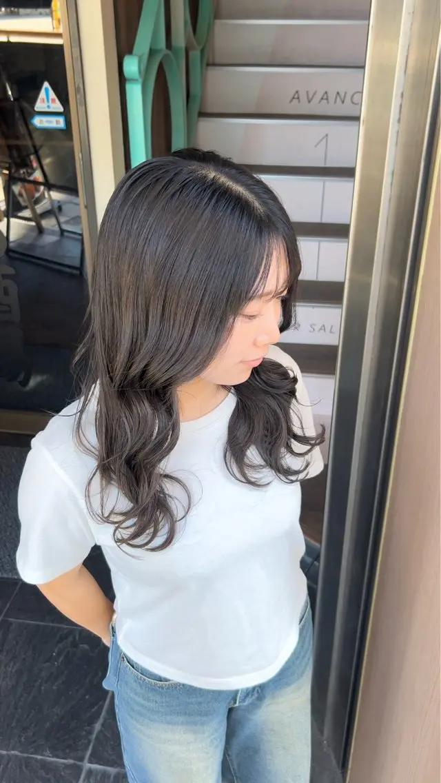 ロング カラー 【ブリーチ無しW】 【暗髪&暖色系】圭真のヘアスタイル