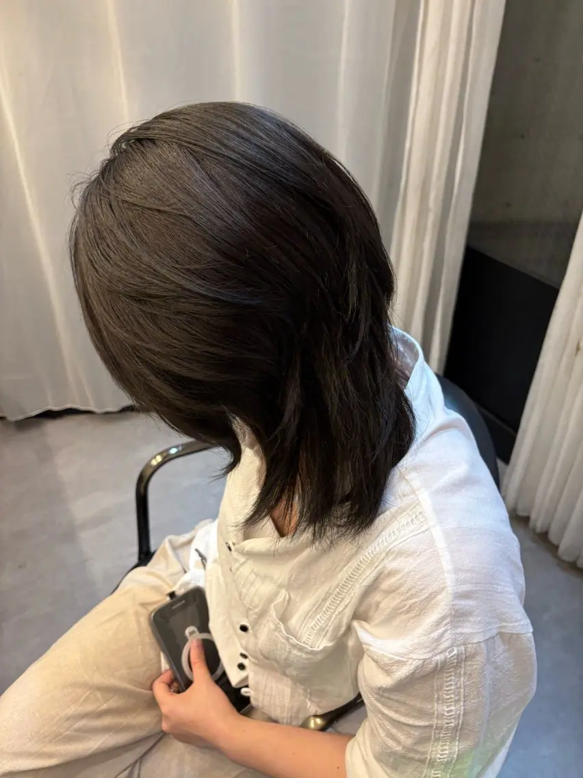 ミディアム カラー 透明感カラー トリートメント ヘアカラー トリートメント Konomura Neneのヘアスタイル