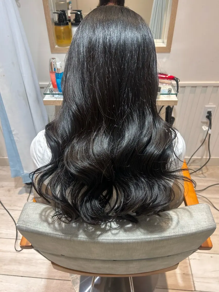 ロング カラー カット ヘアカラー トリートメント 大川 夏実のヘアスタイル