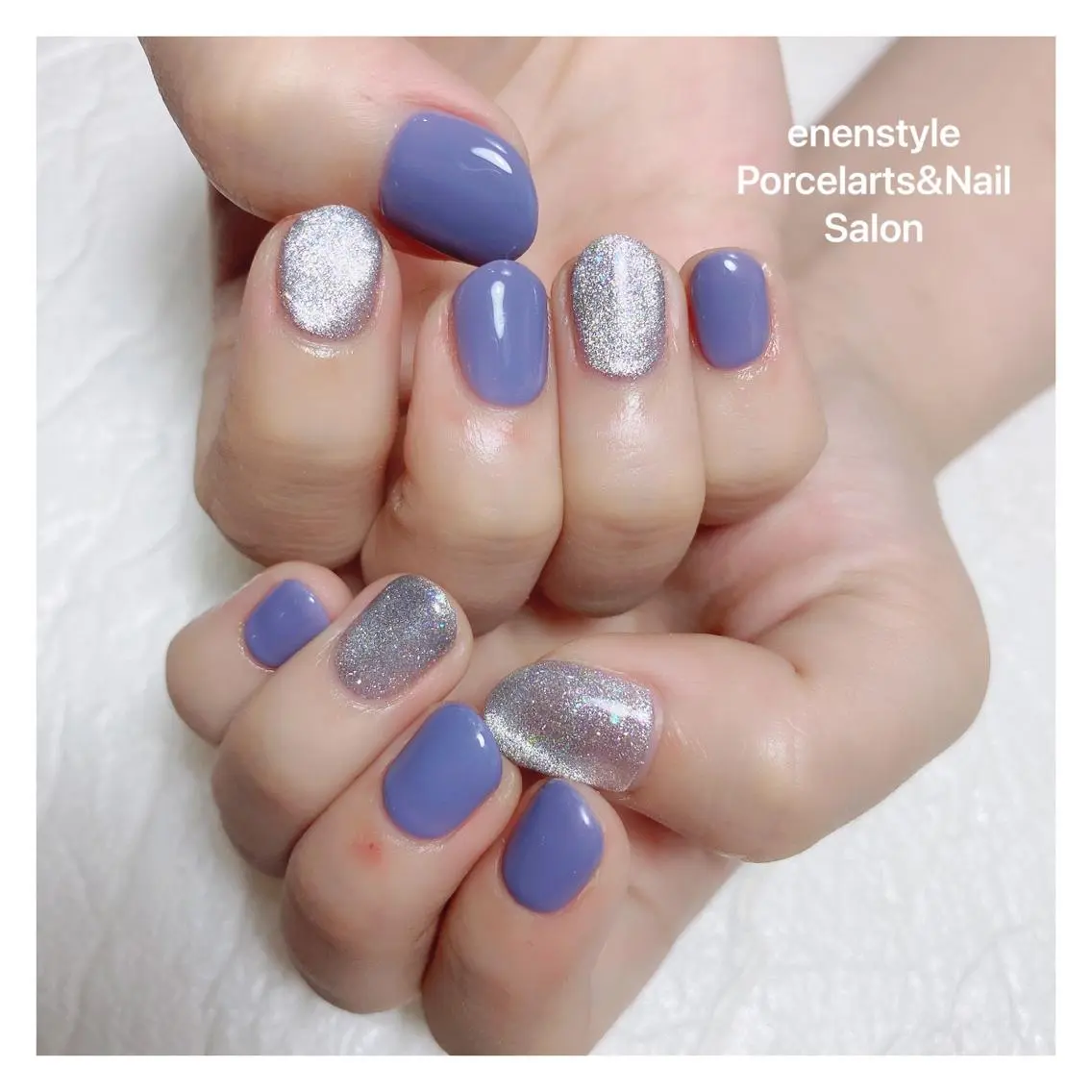 ミディアム ネイル ハンドネイル 🐾enen style 🐾のネイルデザイン