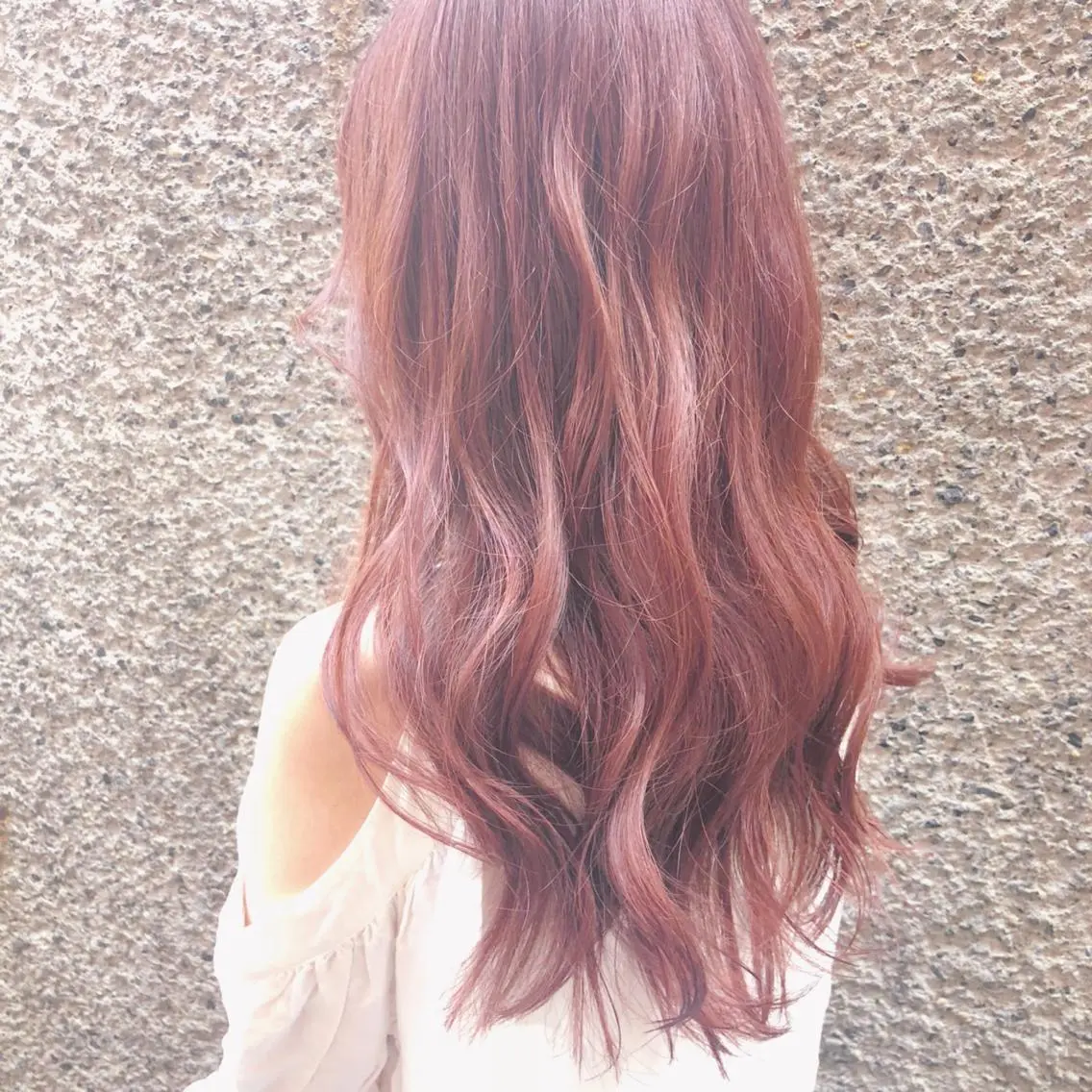 ロング カラー ピンクカラー 前濱 ノゾミのヘアスタイル
