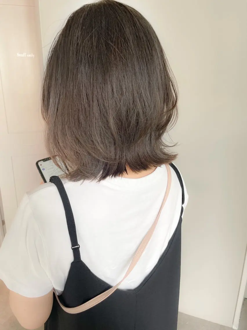 ショート カラー ブリーチ 透明感カラー ブリーチなしカラー ヘアカラー トリートメント ✨ブリーチなし透明感 池袋 水野のヘアスタイル