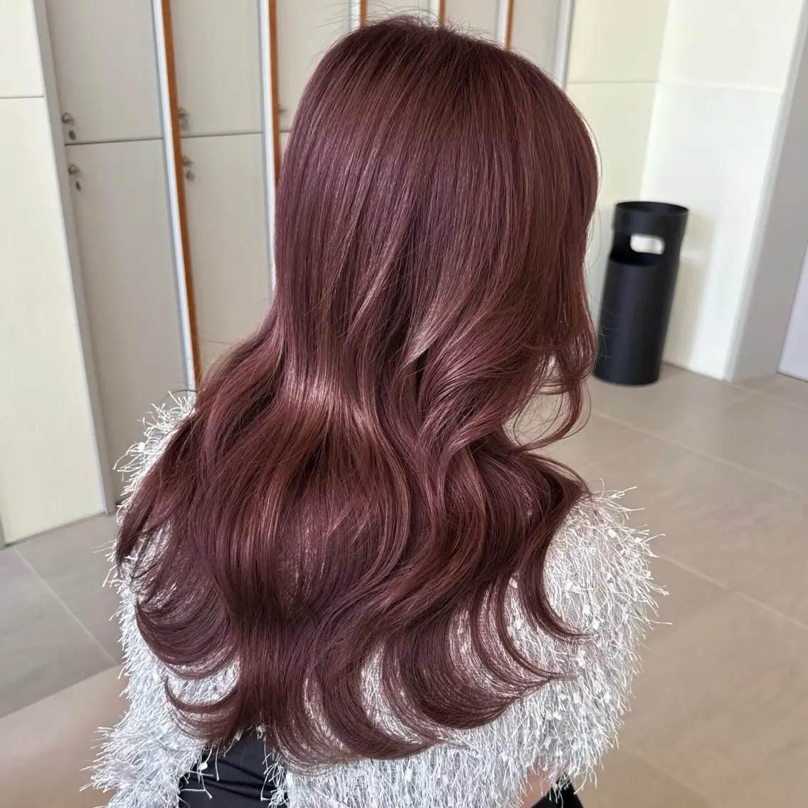 ロング カラー 透明感カラー ピンクカラー カット ヘアカラー レイヤー/縮毛矯正/ 暖色/mao🎀のヘアスタイル