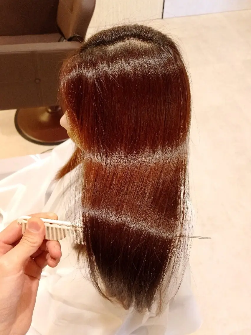 ロング カラー カット トリートメント ヘッドスパ 【渋谷|髪質改善】 美女が沼るヘッドスパのヘアスタイル