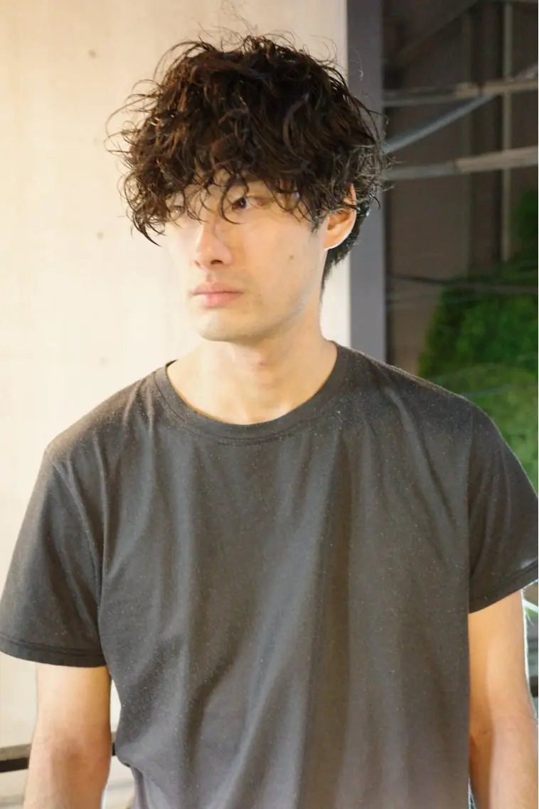 ショート パーマ メンズ メンズパーマ 浅岡 昭汰のヘアスタイル