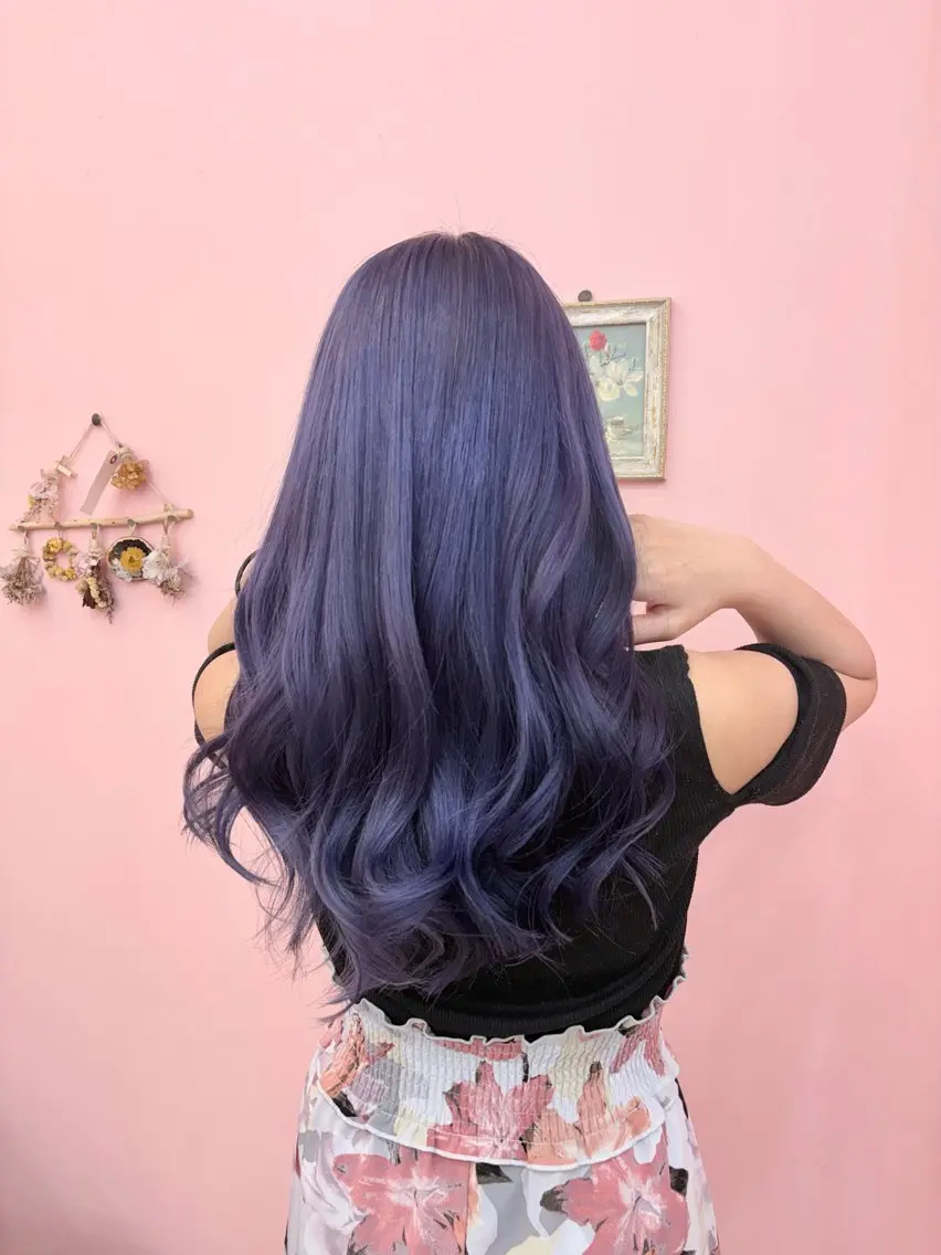 ロング カット ヘアカラー トリートメント 韓国ヘア🎀マイカ｜ 新大久保のヘアスタイル