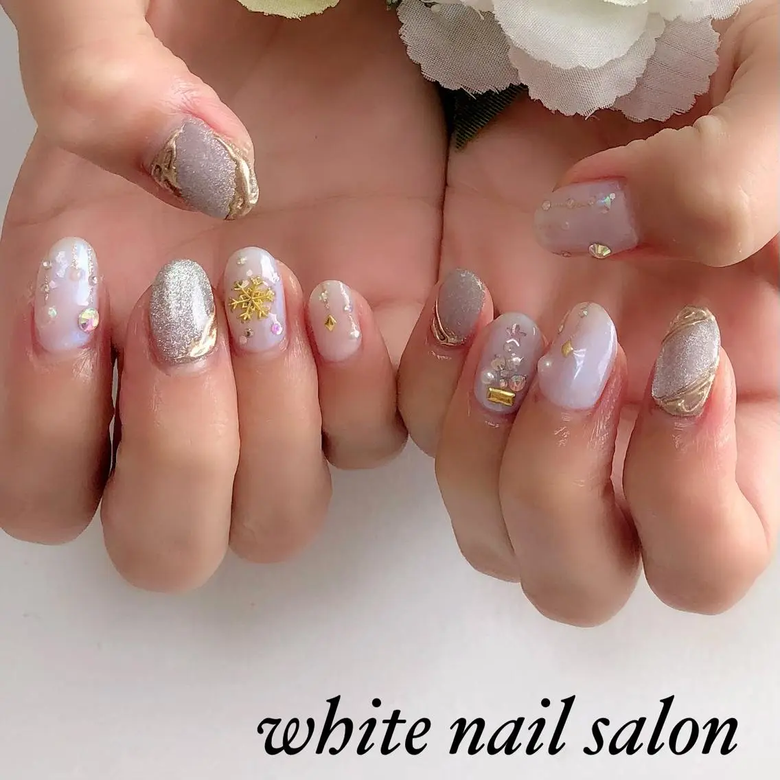 ネイル フットネイル ジェルネイル ハードジェル 持ち込み オフィスネイル white nail salonのネイルデザイン