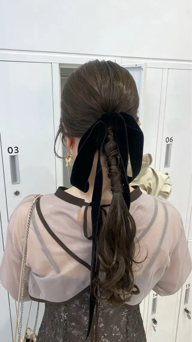 ロング カラー ヘアアレンジ ヘアセット Hatanaka Airiのヘアスタイル